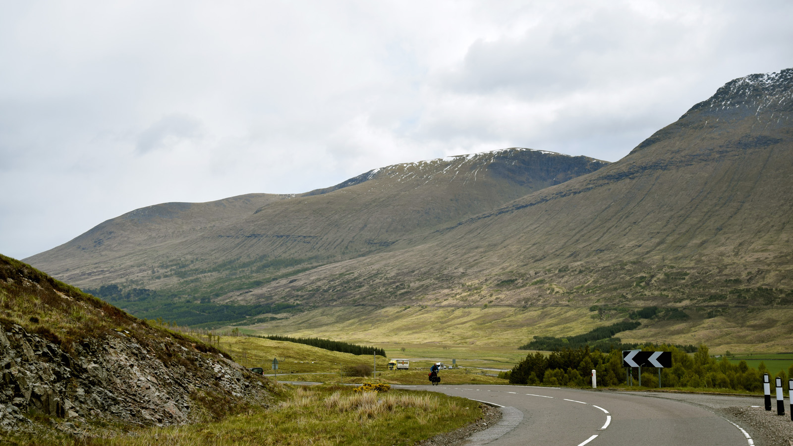 Mancher macht sich die Mühe die Highlands mit dem Rad zu erkunden
