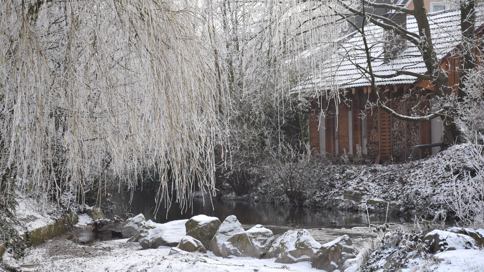 Winterliche Stimmung am Bach